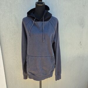 Charles and a Half Casual Blue Hoodie w Black Poly Hoodie, Kangeroo Pockets Sz M
